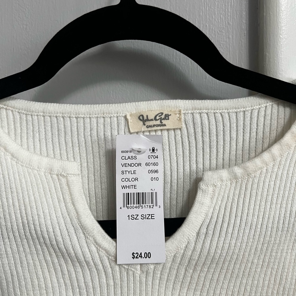 brandy melville cropped white sweater